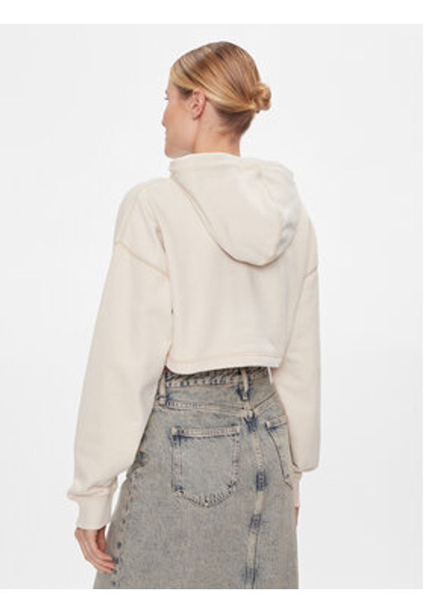 Calvin Klein Jeans Bluza Hero Monologo Short Hoodie J20J222540 Écru Regular Fit. Materiał: bawełna