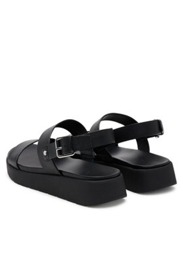 Aldo Sandały Silyia 13543044 Czarny. Kolor: czarny. Materiał: skóra