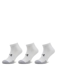 Under Armour Zestaw 3 par niskich skarpet unisex Heatgear Lo Cut Sock 1346753-100 Biały. Kolor: biały. Materiał: materiał