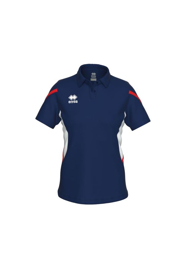 ERREA - Damski jersey Errea Carmen. Typ kołnierza: typu carmen. Kolor: niebieski, wielokolorowy, biały. Materiał: jersey