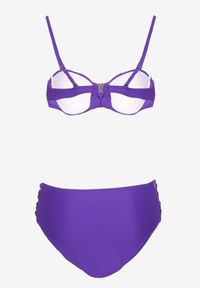Renee - Fioletowe Bikini Figi i Usztywniany Biustonosz z Marszczeniem Vintelle. Kolor: fioletowy #3
