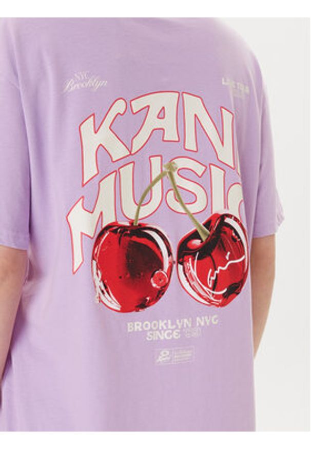 Karl Kani T-Shirt Cherry Print PD00005461 Fioletowy Oversize. Kolor: fioletowy. Materiał: bawełna. Wzór: nadruk