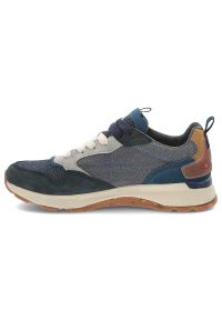 Niebieskie Sneakersy Jeep Sportowe Obuwie Męskie. Okazja: na co dzień, na spacer. Kolor: niebieski. Materiał: zamsz, materiał. Szerokość cholewki: normalna. Sport: turystyka piesza #4