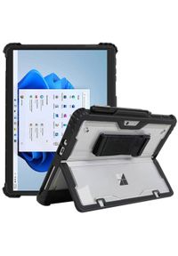 SUPERO - Etui pancerne Supero do Microsoft Surface Pro 11/10/9, przezroczysto-czarne. Kolor: czarny