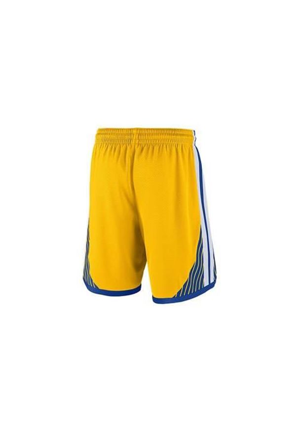 Spodnie koszykarskie męskie Nike Nba Golden State Warriors Swingman. Kolor: żółty. Długość: krótkie. Sport: bieganie