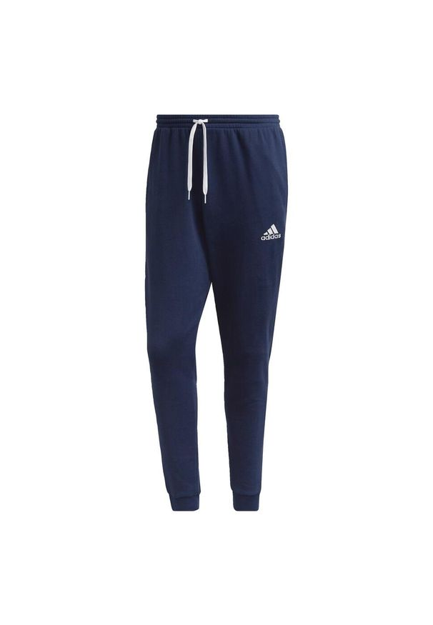 Spodnmie do piłki nożnej męskie Adidas Entrada 22 Sweat Pants. Kolor: niebieski. Materiał: dresówka, polar, materiał