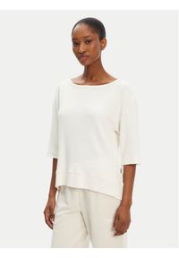 BOSS Bluzka Ottoman 50540029 Écru Relaxed Fit #1