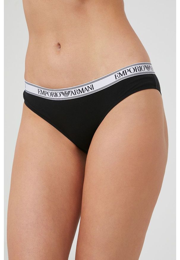 Emporio Armani Underwear figi (2-pack) 163334.2R227 kolor czarny. Kolor: czarny. Materiał: materiał