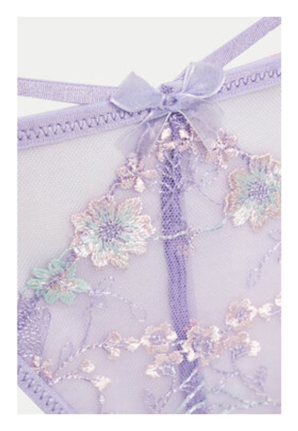 Hunkemöller Stringi Lillia 205400 Fioletowy. Kolor: fioletowy. Materiał: syntetyk