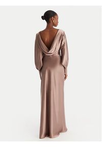 ACCESS FASHION Sukienka wieczorowa 54-3349-237 Beżowy Regular Fit. Kolor: beżowy. Materiał: syntetyk. Styl: wizytowy