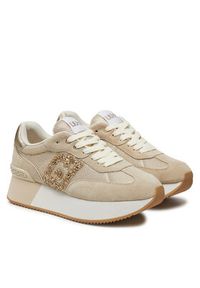 Liu Jo Sneakersy BA5035 PX618 S3666 Beżowy. Kolor: beżowy. Materiał: skóra, zamsz #4