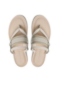 TOMMY HILFIGER - Tommy Hilfiger Japonki Th Webbing Mule Sandal FW0FW07275 Biały. Kolor: biały. Materiał: skóra #5
