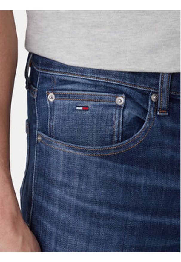 Tommy Jeans Jeansy Austin DM0DM23265 Granatowy Slim Fit. Kolor: niebieski