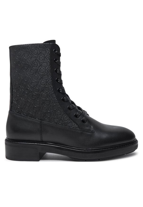 Calvin Klein Trzewiki HW0HW02194 Czarny. Kolor: czarny. Materiał: skóra