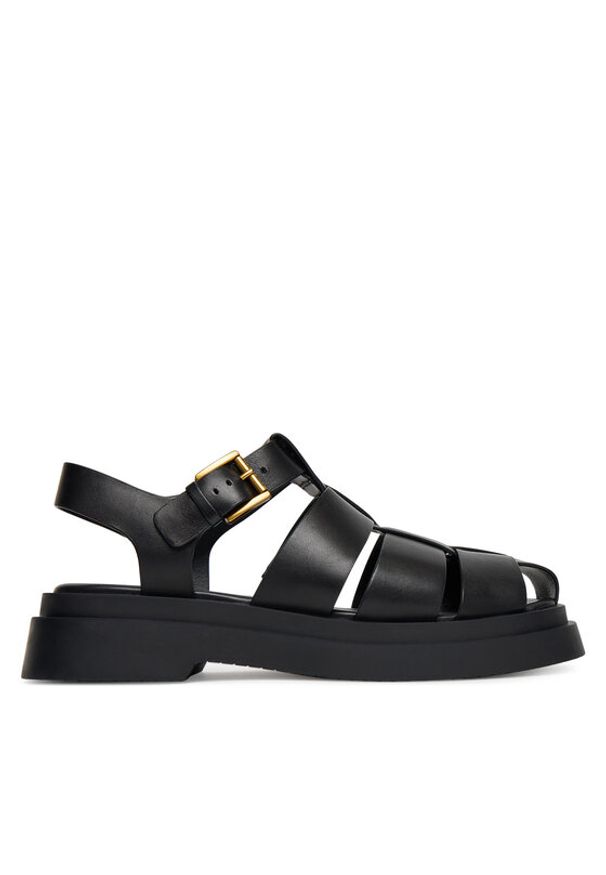 MICHAEL Michael Kors Sandały Indy 40T5IDFS3L Czarny. Kolor: czarny. Materiał: skóra
