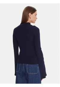 Kontatto Golf 3M0816C Granatowy Regular Fit. Typ kołnierza: golf. Kolor: niebieski. Materiał: wiskoza #3