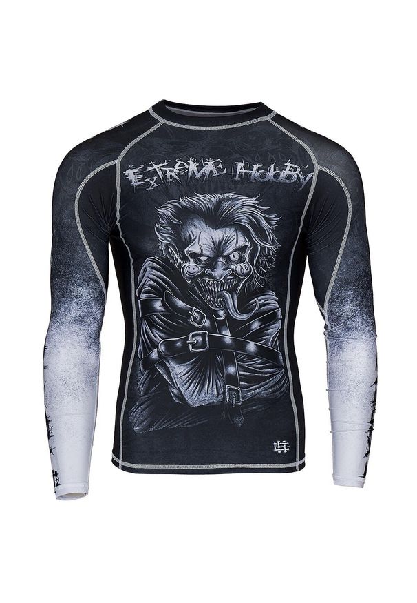 Koszulka sportowa męska Rashguard do MMA EXTREME HOBBY PSYCHO CLOWN. Kolor: czarny. Materiał: elastan, poliester. Długość rękawa: krótki rękaw. Długość: krótkie. Sport: fitness