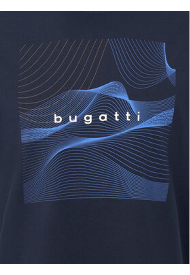 Bugatti T-Shirt 8350-75044C Niebieski Regular Fit. Kolor: niebieski. Materiał: bawełna