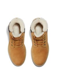 Timberland - Trapery damskie TIMBERLAND 6 Inch Warm Lined Waterproof Boot. Okazja: na co dzień. Kolor: brązowy. Materiał: guma, skóra. Szerokość cholewki: normalna. Sezon: zima. Styl: klasyczny, casual #2