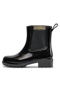 TOMMY HILFIGER - Tommy Hilfiger Kalosze Essential Tommy Rainboot FW0FW07760 Czarny. Kolor: czarny. Materiał: guma