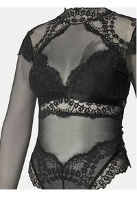 Hunkemöller Body Daisy 300243 Czarny Slim Fit. Kolor: czarny. Materiał: syntetyk