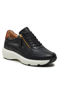Clarks Sneakersy Tivoli Zip 26176648 Czarny. Kolor: czarny. Materiał: skóra #7