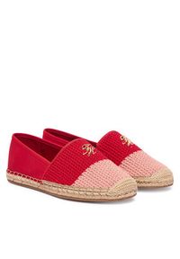 TOMMY HILFIGER - Tommy Hilfiger Espadryle Script Crochet Espadrille FW0FW09502 Czerwony. Kolor: czerwony. Materiał: materiał #6