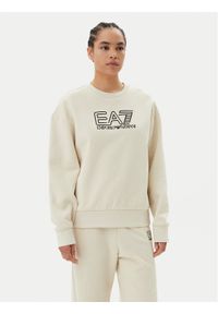 EA7 Emporio Armani Bluza 7W000100 AF10377 U1079 Beżowy Loose Fit. Kolor: beżowy. Materiał: bawełna