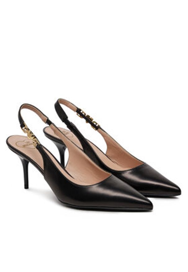 Love Moschino - LOVE MOSCHINO Szpilki JA10487G1MIA0000 Czarny. Kolor: czarny. Materiał: skóra. Obcas: na szpilce