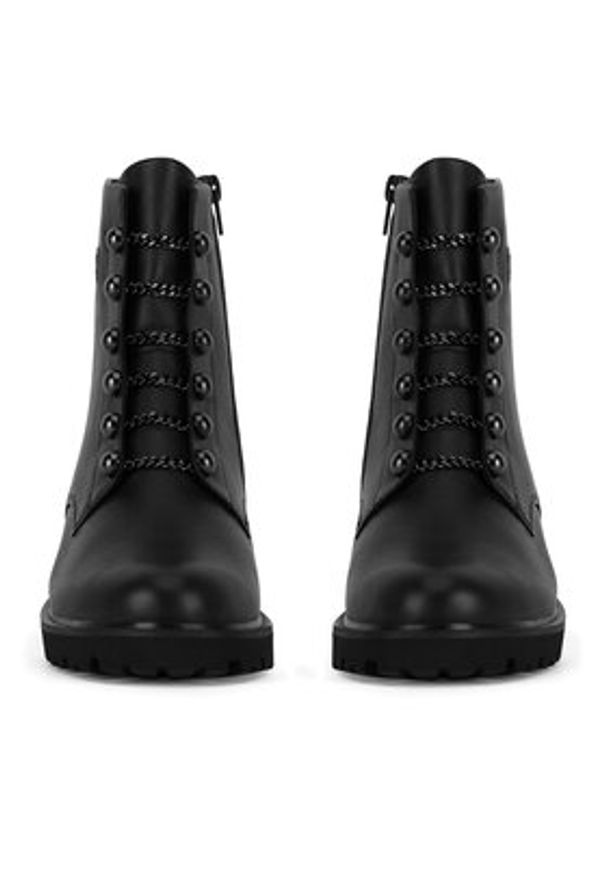 Remonte Trzewiki D8670-01 Czarny. Kolor: czarny. Materiał: skóra