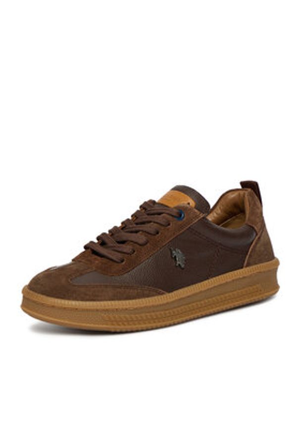 U.S. Polo Assn. Sneakersy EO-YANA001W/6SL1 Brązowy. Kolor: brązowy. Materiał: skóra
