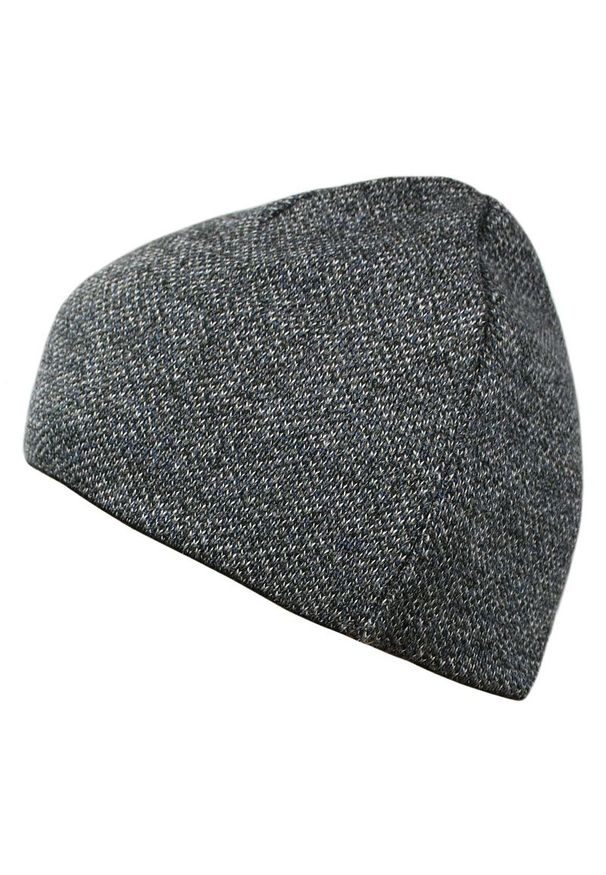 Jasna Szara Melanżowa Jesienno-Zimowa Męska Czapka, Ciepła -Just Yuppi- Beanie, Rozmiar Uniwersalny. Kolor: szary. Materiał: akryl. Wzór: melanż. Sezon: jesień, zima. Styl: sportowy