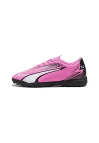 Buty piłkarskie męskie Puma Ultra Play. Zapięcie: sznurówki. Kolor: biały, wielokolorowy, czarny, różowy. Materiał: materiał, syntetyk. Szerokość cholewki: normalna. Sport: piłka nożna #1