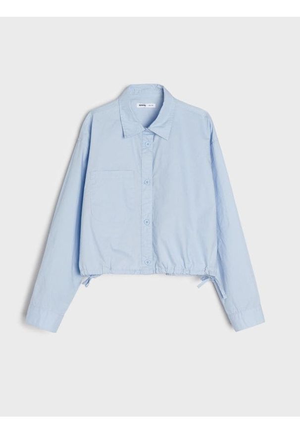 Sinsay - Koszula - niebieski. Kolor: niebieski. Materiał: tkanina, bawełna