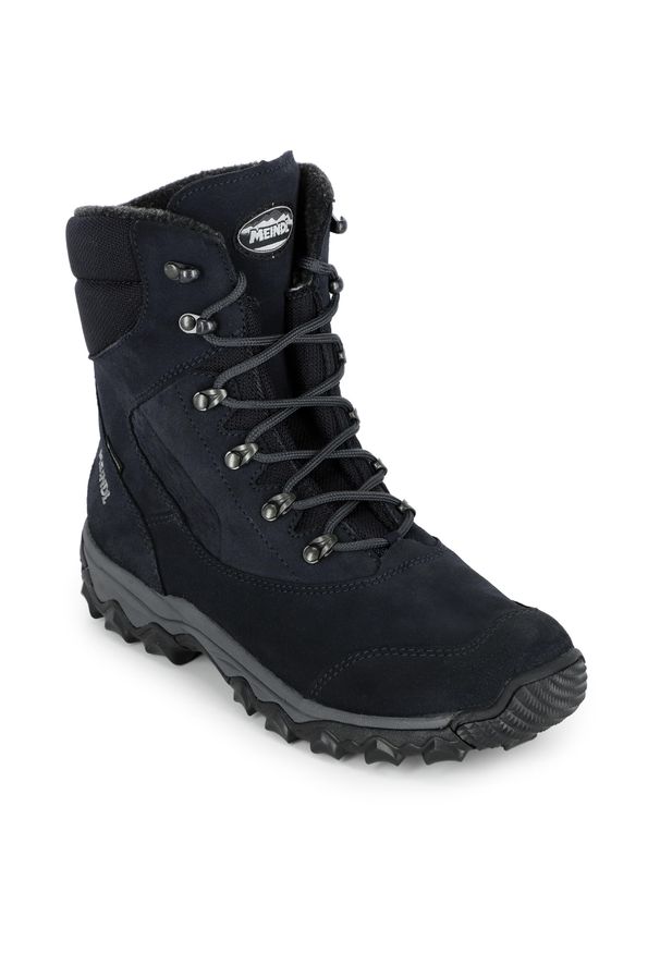 Buty zimowe męskie MEINDL Ischgl GTX, z membraną Gore-Tex. Kolor: niebieski. Technologia: Gore-Tex. Sezon: zima