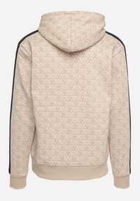 Born2be - Beżowa Bluza z Kapturem w Geometryczny Print Zdobiona Lampasem Venandria. Okazja: na co dzień, na spacer. Typ kołnierza: kaptur. Kolor: beżowy. Materiał: jeans. Długość rękawa: długi rękaw. Długość: długie. Wzór: aplikacja, geometria, nadruk. Styl: sportowy, klasyczny, elegancki, casual #6