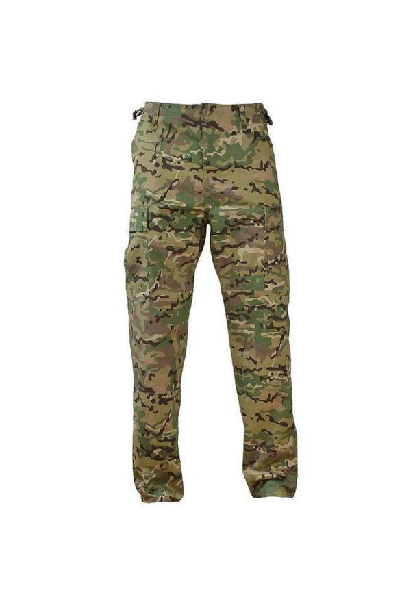 MFH MAX FUCHS - Spodnie myśliwskie męskie MFH BDU US Army Rip-Stop Multicam. Kolor: zielony, brązowy, wielokolorowy
