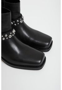 Liu Jo - Botki damskie skórzane biker LIU JO. Materiał: skóra #5