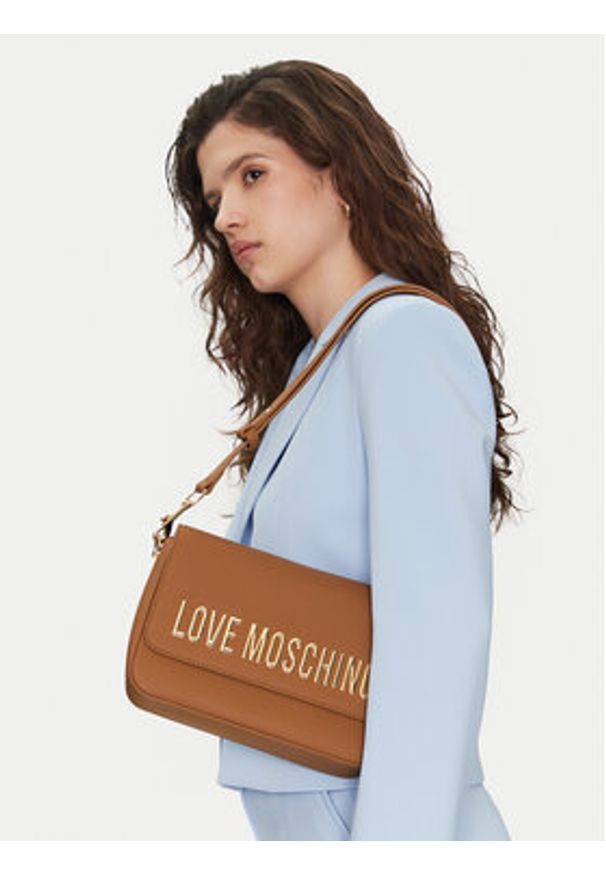 Love Moschino - LOVE MOSCHINO Torebka JC4023PP1MKD0201 Brązowy. Kolor: brązowy. Materiał: skórzane