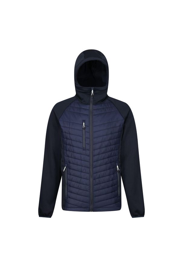 Regatta - Męska Pikowana Kurtka Hybrydowa Navigate. Kolor: szary, niebieski, wielokolorowy. Materiał: puch. Sport: turystyka piesza