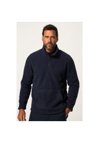 JAY-PI - Męski golf polarowy odzież narciarska kołnierz typu półgolf długi rękaw. Typ kołnierza: golf. Kolekcja: plus size. Kolor: niebieski. Materiał: poliester, materiał. Długość rękawa: długi rękaw. Długość: długie. Sezon: zima. Sport: narciarstwo, golf