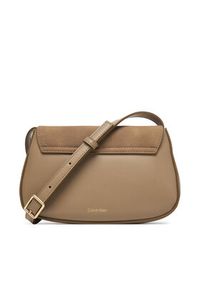 Calvin Klein Torebka Ck Brushed Flap Camera Bag LV04F3409G Beżowy. Kolor: beżowy. Materiał: skórzane #4