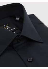 Pako Lorente - PAKO LORENTE – Bawełniana czarna koszula męska. Kolor: czarny. Materiał: bawełna. Długość rękawa: długi rękaw. Długość: długie. Wzór: gładki #4