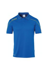 UHLSPORT - Polo Uhlsport Stream 22. Typ kołnierza: polo. Kolor: niebieski, wielokolorowy, żółty. Materiał: materiał, poliester. Sport: fitness, piłka nożna