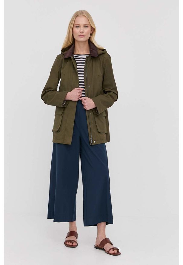 MAX&Co. kurtka damska kolor zielony przejściowa. Okazja: na co dzień. Kolor: zielony. Materiał: materiał. Styl: casual