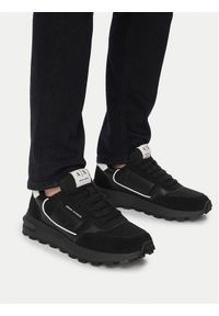 Armani Exchange Sneakersy XM002197 AF17447 MC024 Czarny. Kolor: czarny. Materiał: skóra, zamsz #1