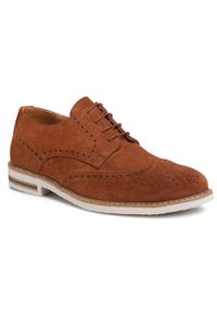 QUAZI Półbuty QZ-08-04-000681 Brązowy. Kolor: brązowy. Materiał: zamsz, skóra #1