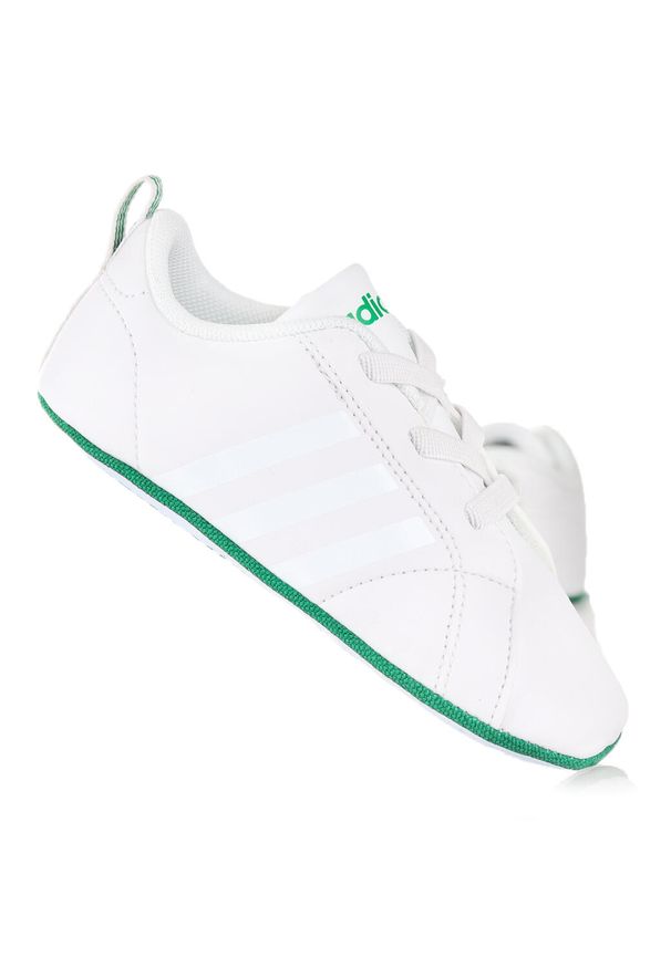 Buty dziecięce sportowe Adidas VS ADVANTAGE CRIB. Kolor: biały, zielony, wielokolorowy. Model: Adidas Advantage. Sport: turystyka piesza