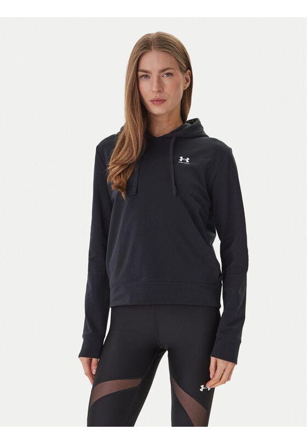 Under Armour Bluza UA Sport Terry 6011015 Czarny Regular Fit. Kolor: czarny. Materiał: bawełna. Styl: sportowy