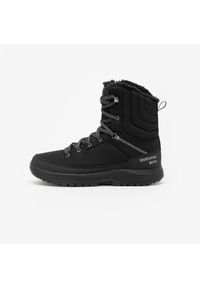 quechua - Buty turystyczne męskie Quechua NH100 Mid wodoodporne. Wysokość cholewki: przed kolano. Kolor: czarny. Materiał: materiał. Szerokość cholewki: normalna. Sezon: zima. Sport: turystyka piesza